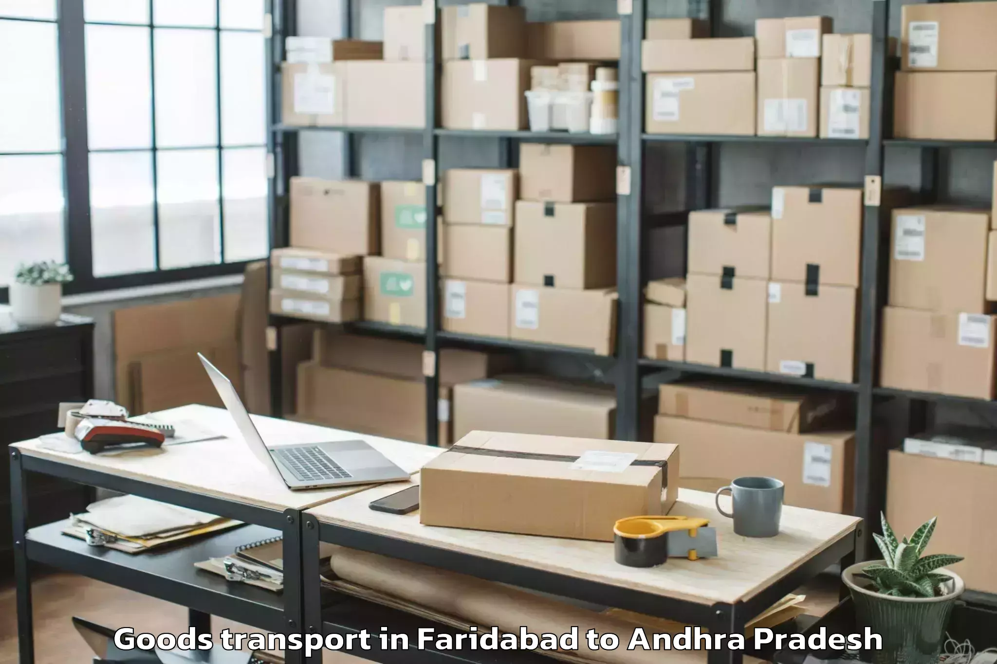 Easy Faridabad to Vadamalapeta Goods Transport Booking